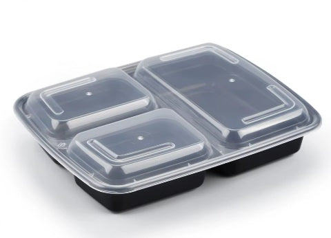 P2259 - JF-339 White Rectangle 3-Comp Container (150's)