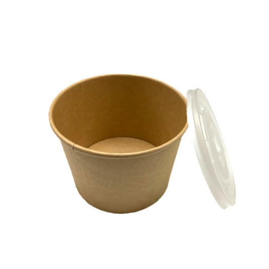 P1234 - 16oz Kraft Paper Soup Container (500's) - Bowl Only