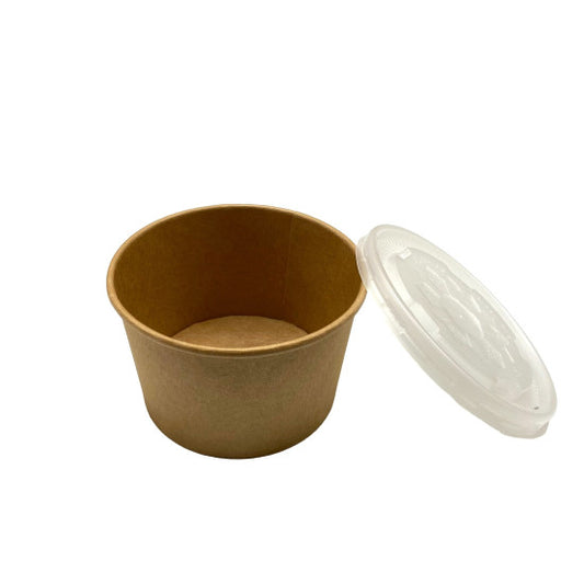 P1231 - 4oz Kraft Paper Soup Container (1,000's) - Bowl Only