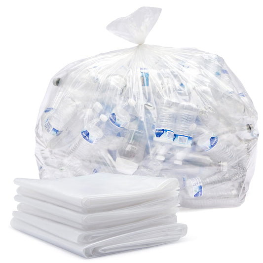 C1104 - 42" x 48" Clear Garbage Bag 1.2mil (100's)